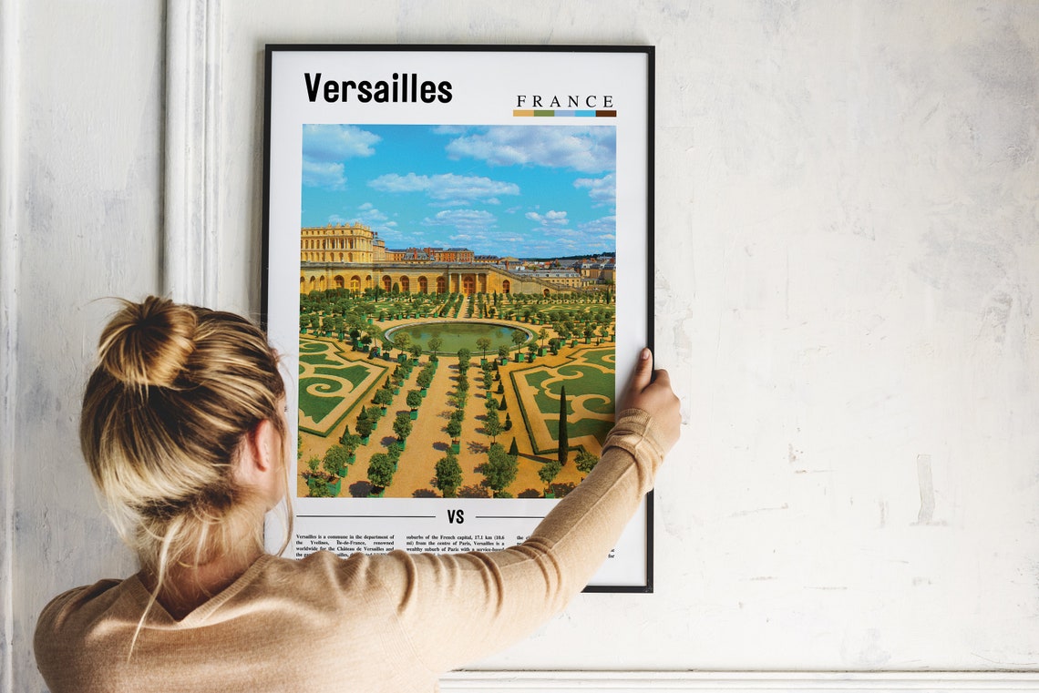 Versailles Print Versailles Poster Versailles Wall Art Oil Painting Poster Colorful City Print City Artwork Travel Artwork Travel Art - Image 2