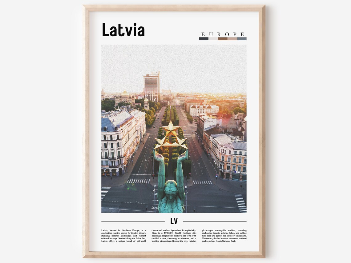 Latvia Poster Latvia Print Latvia Wall Art Europe Photo Europe Poster Europe Print Travel Poster
