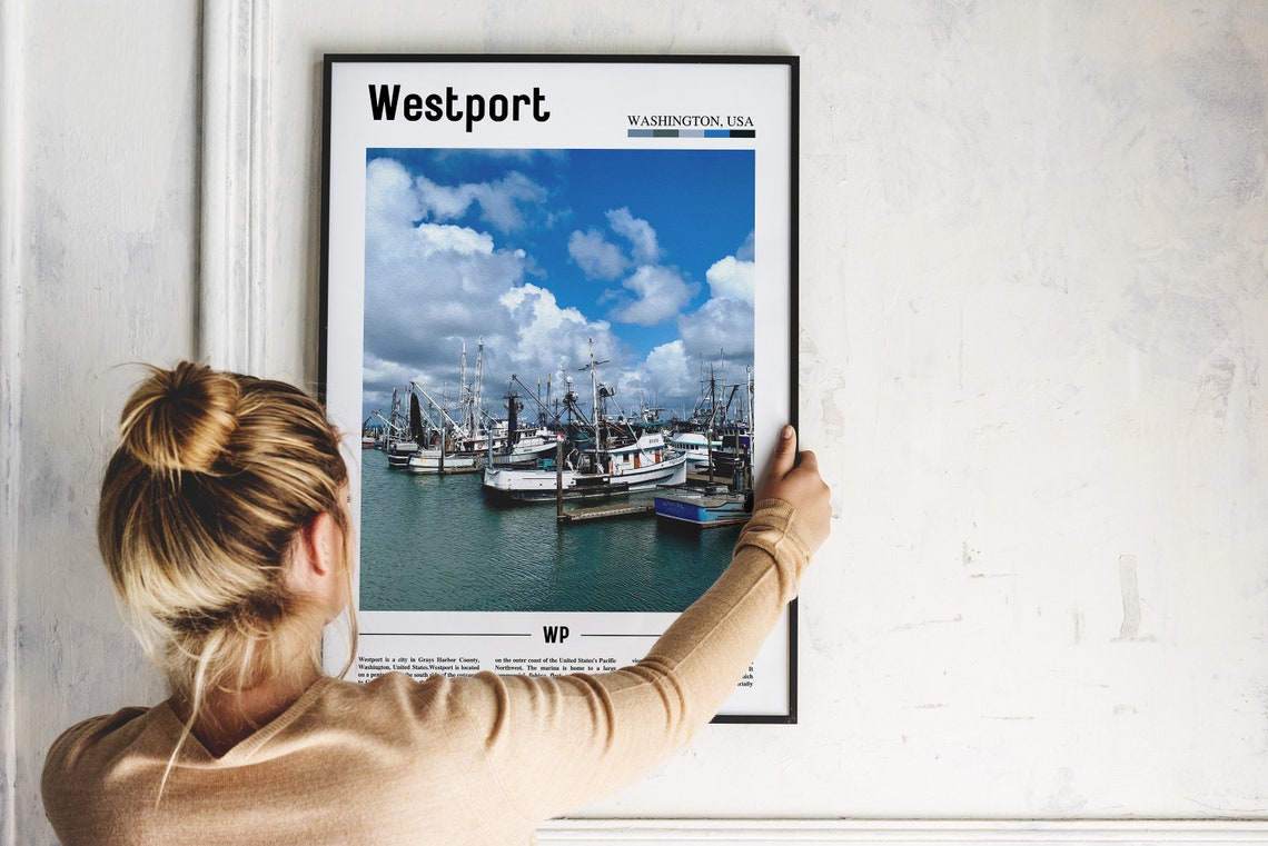 Westport Print Westport Poster Westport Wall Art Minimal Travel Print Minimal City Poster Travel Destination Print Oil Painting Poster - Image 2