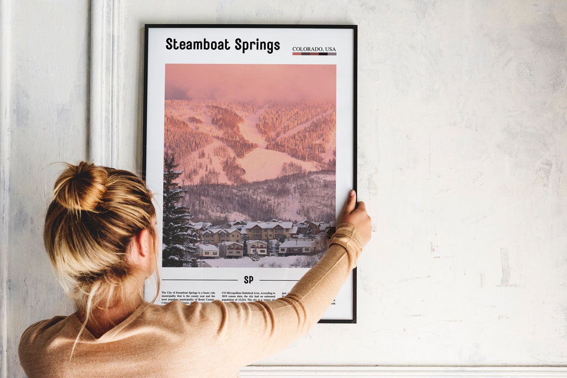 Steamboat Springs Print Steamboat Springs Poster Steamboat Springs Wall Art Oil Painting Poster City Artwork Travel Artwork Travel Art - Image 2