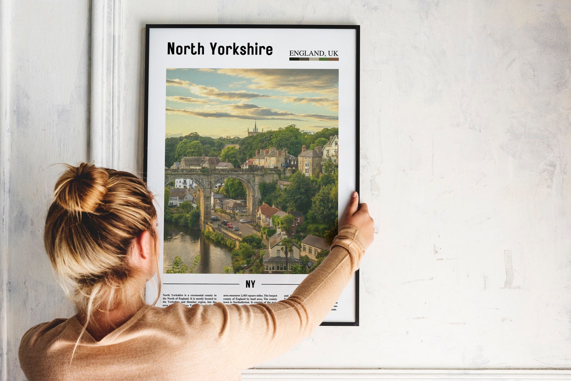 North Yorkshire Print North Yorkshire Poster North Yorkshire Wall Art Oil Painting Poster City Artwork Travel Artwork Travel Wall Art - Image 2