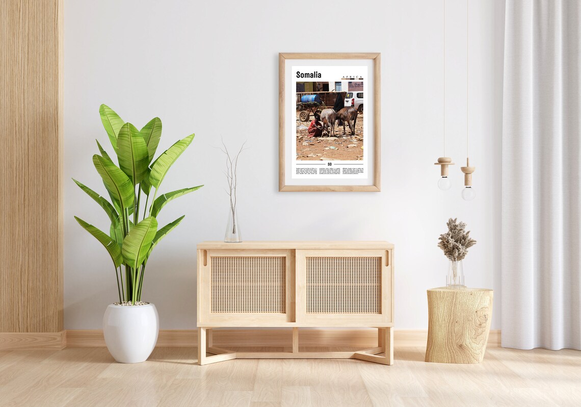 Somalia Africa Candid Street Life Minimalist Travel Photo Poster - Image 2