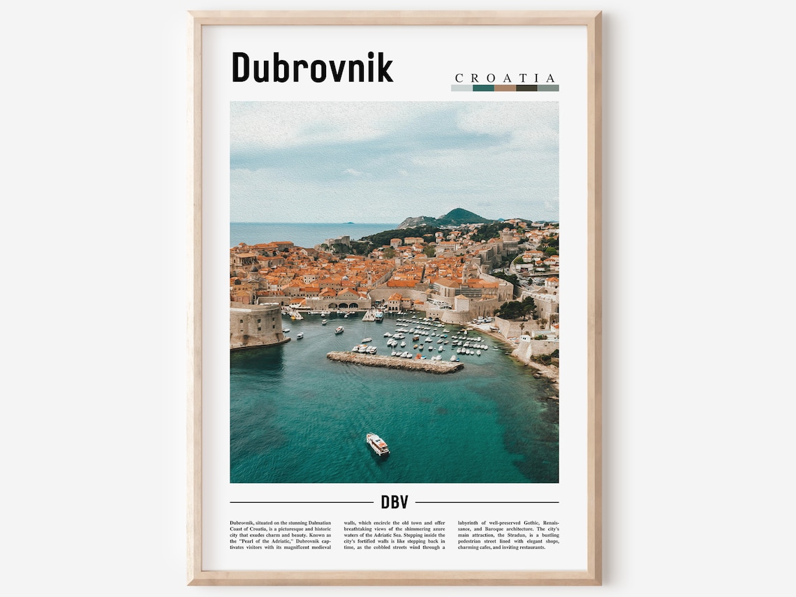 Dubrovnik Poster Dubrovnik Print Dubrovnik Wall Art Europe Photo Europe Poster Europe Print Travel Poster