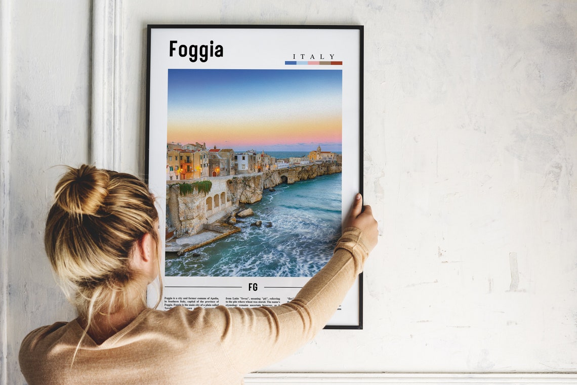 Foggia Print Foggia Poster Foggia Wall Art Italy Poster Italy Print Italy Wall Art Minimal Travel Poster - Image 2