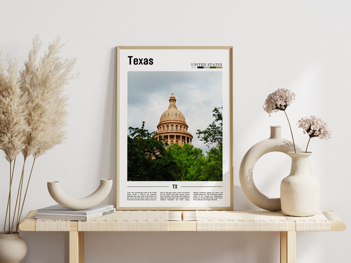 Texas State Capitol Austin Dome Landmark Photo Travel Poster - Image 3