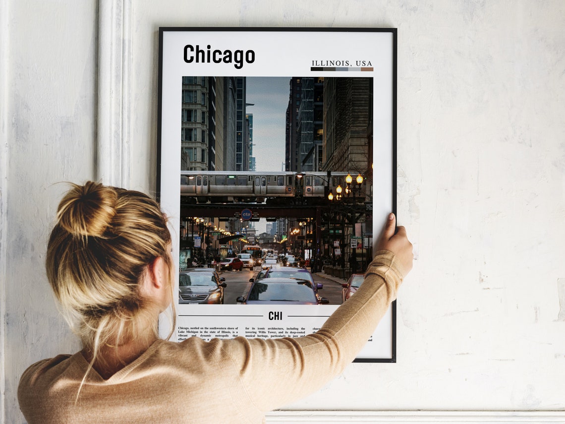 Chicago Print Chicago Poster Chicago Wall Art United States Photo United States Poster United States Print - Image 2