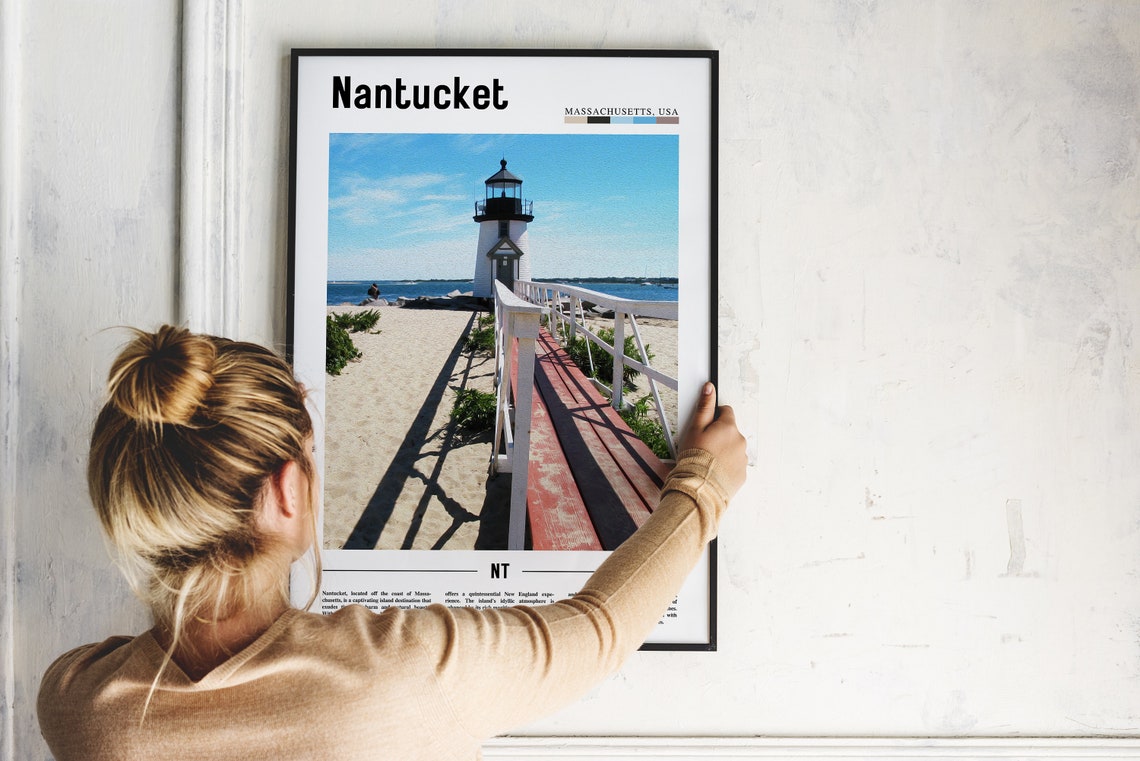 Nantucket Poster Nantucket Print Nantucket Wall Art United States Photo United States Poster United States Print Travel Poster - Image 2