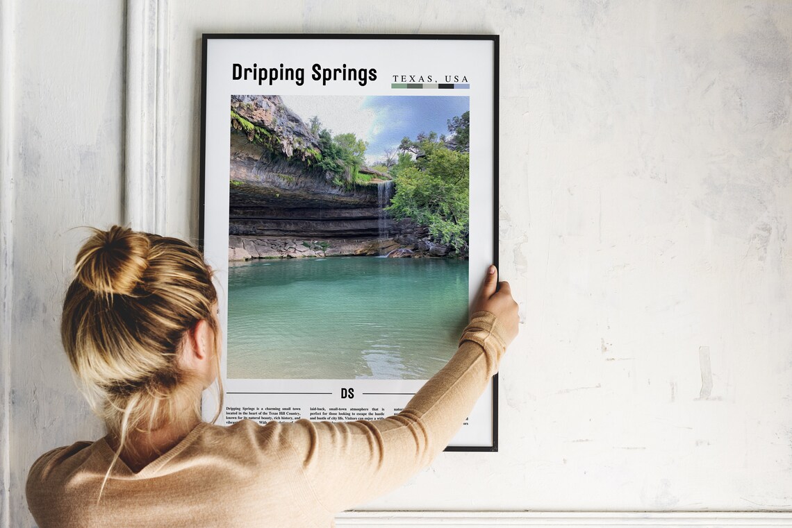 Dripping Springs Poster Dripping Springs Print Dripping Springs Wall Art United States Photo United States Poster United States Print - Image 2