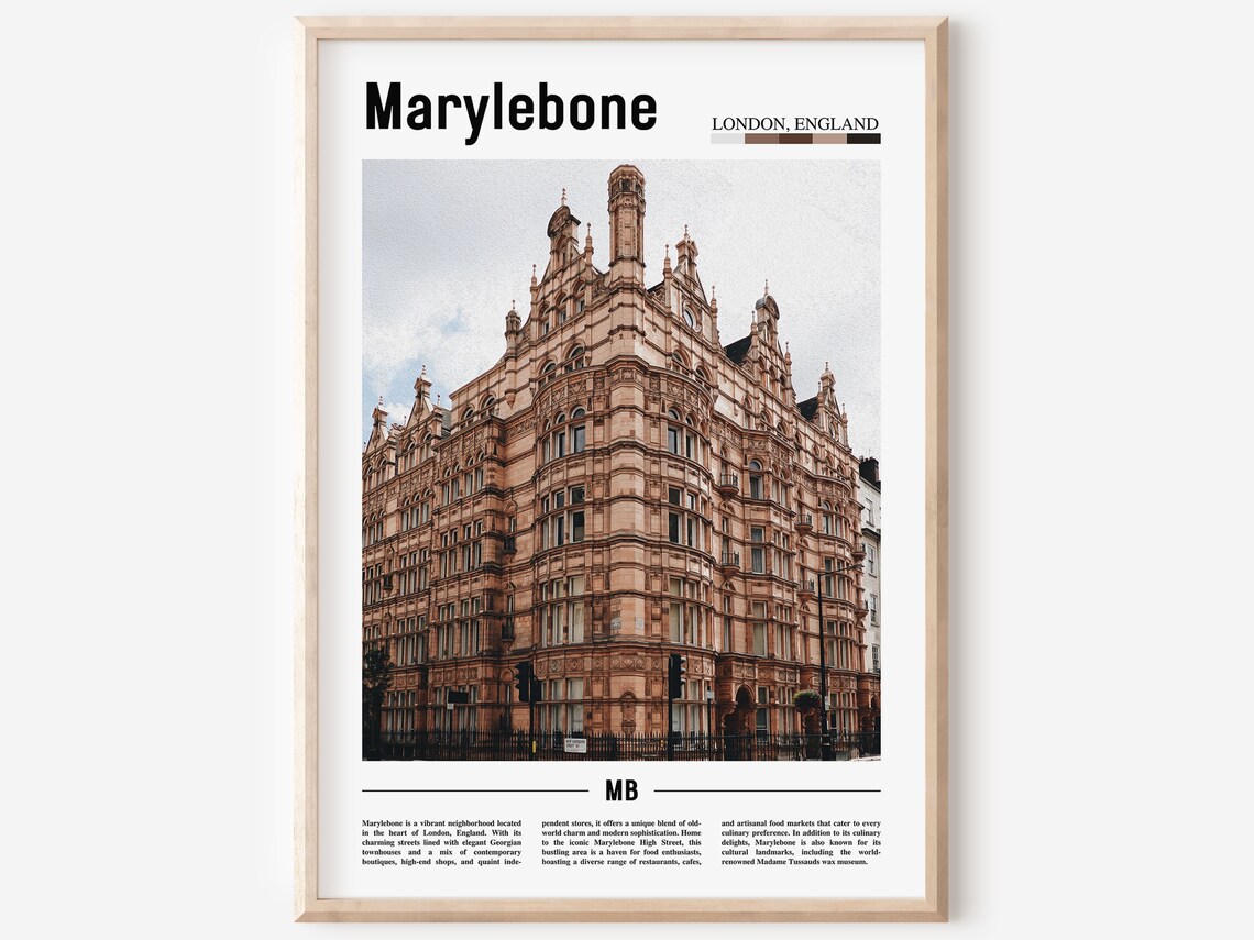 Marylebone Poster Marylebone Print Marylebone Wall Art Europe Photo Europe Poster Europe Print Travel Poster