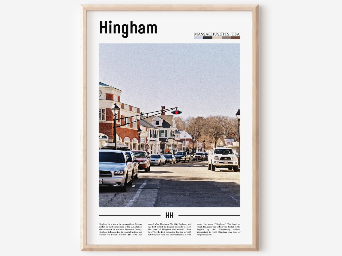 Hingham Poster Hingham Print Hingham Wall Art United States Photo United States Poster United States Print Travel Poster