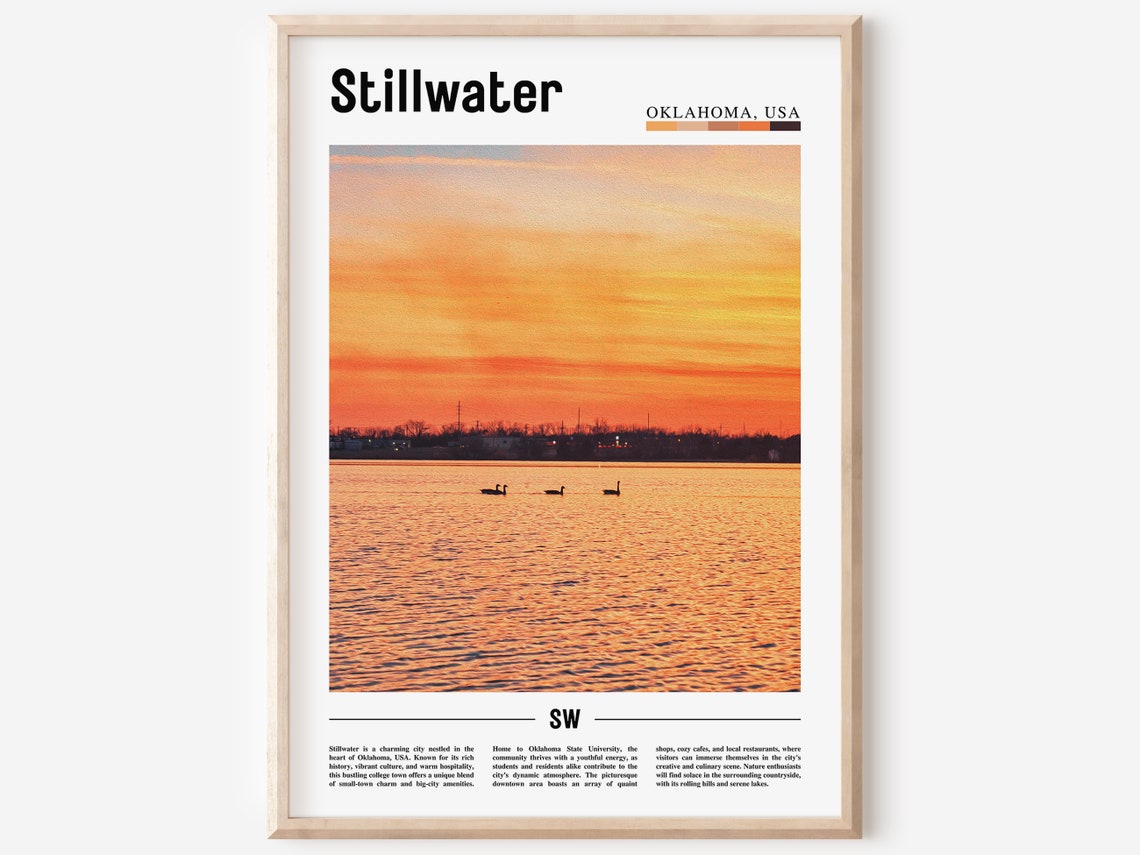 Stillwater Poster Stillwater Print Stillwater Wall Art United States Photo United States Poster United States Print Travel Poster