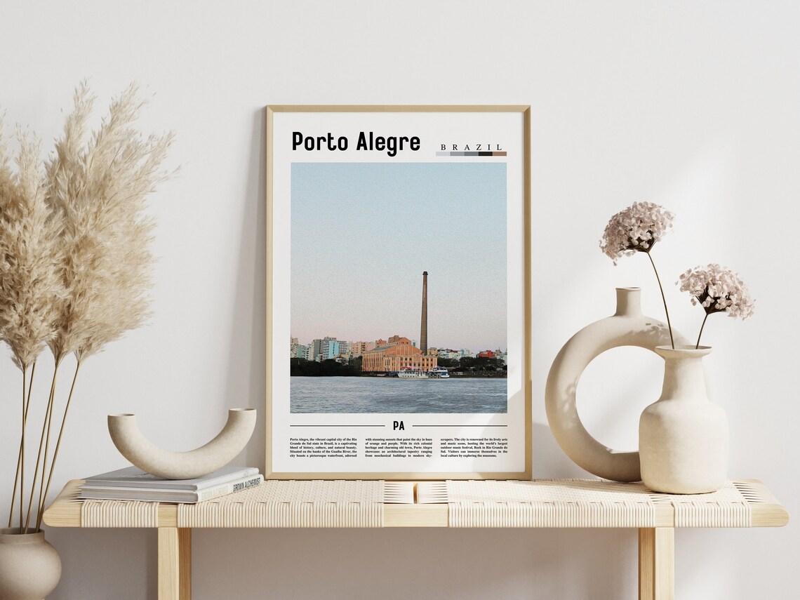 Porto Alegre Brazil Editorial City Photo Travel Souvenir Poster - Image 3