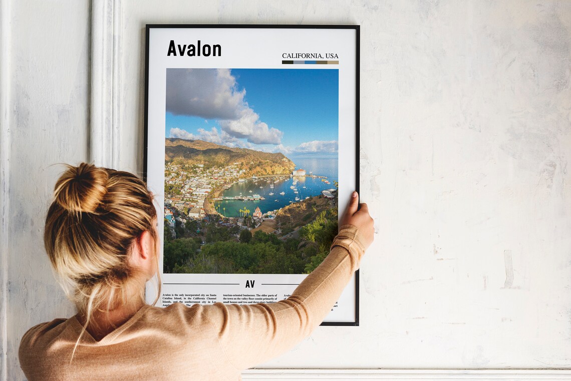 Avalon California Santa Catalina Island Harbor Photo Travel Poster - Image 2