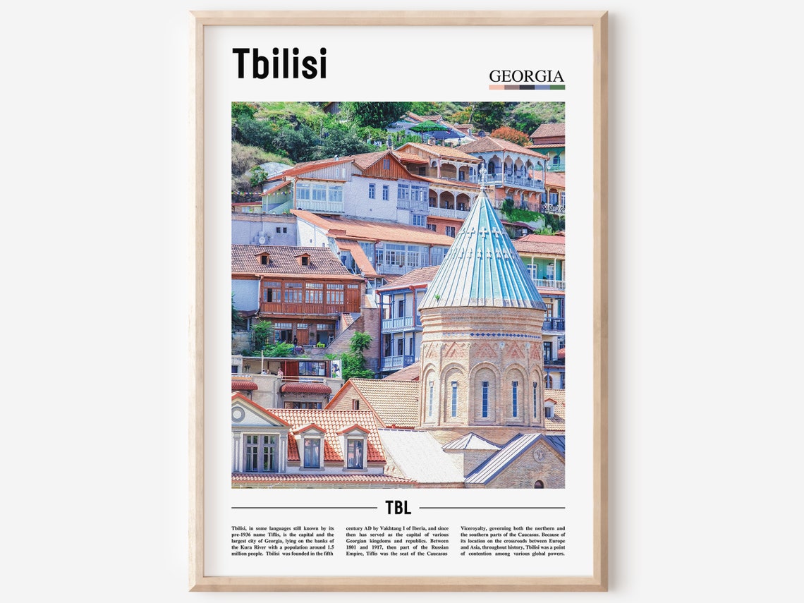 Tbilisi Print Tbilisi Poster Tbilisi Wall Art Oil Painting Poster Colorful City Print City Artwork Travel Artwork Travel Wall Art