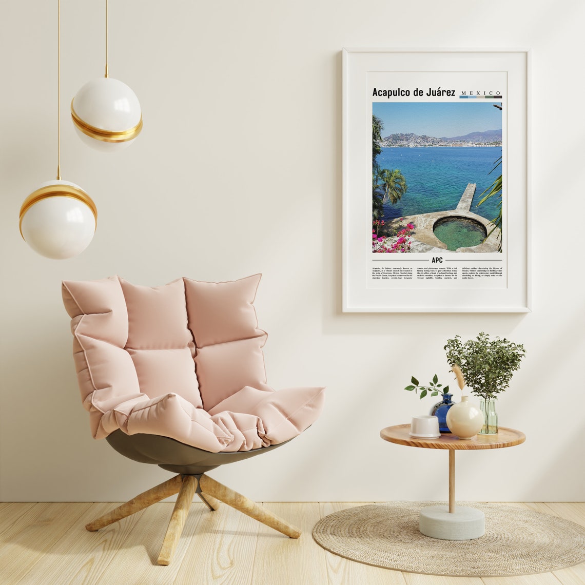 Acapulco de Juarez Mexico Bay Pier Turquoise Water Travel Poster - Image 3