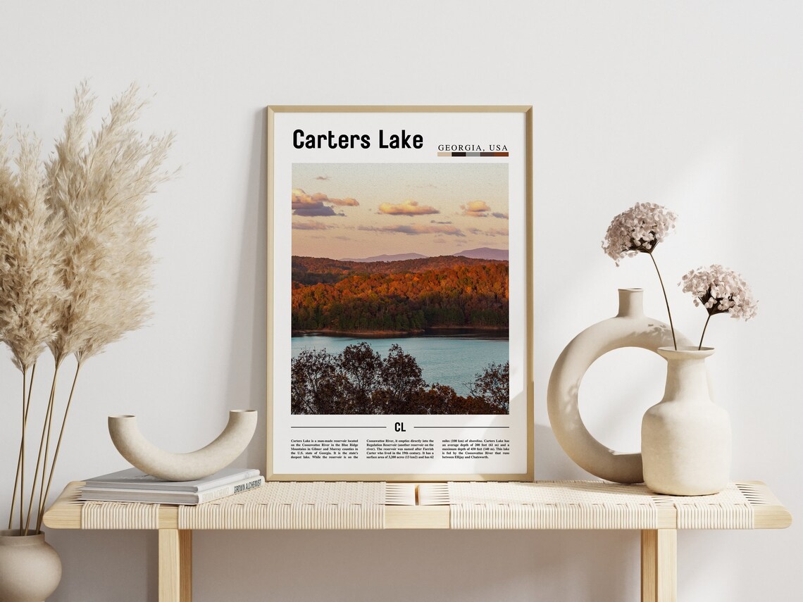 Carters Lake Poster Carters Lake Print Carters Lake Wall Art United States Photo United States Poster United States Print - Image 3