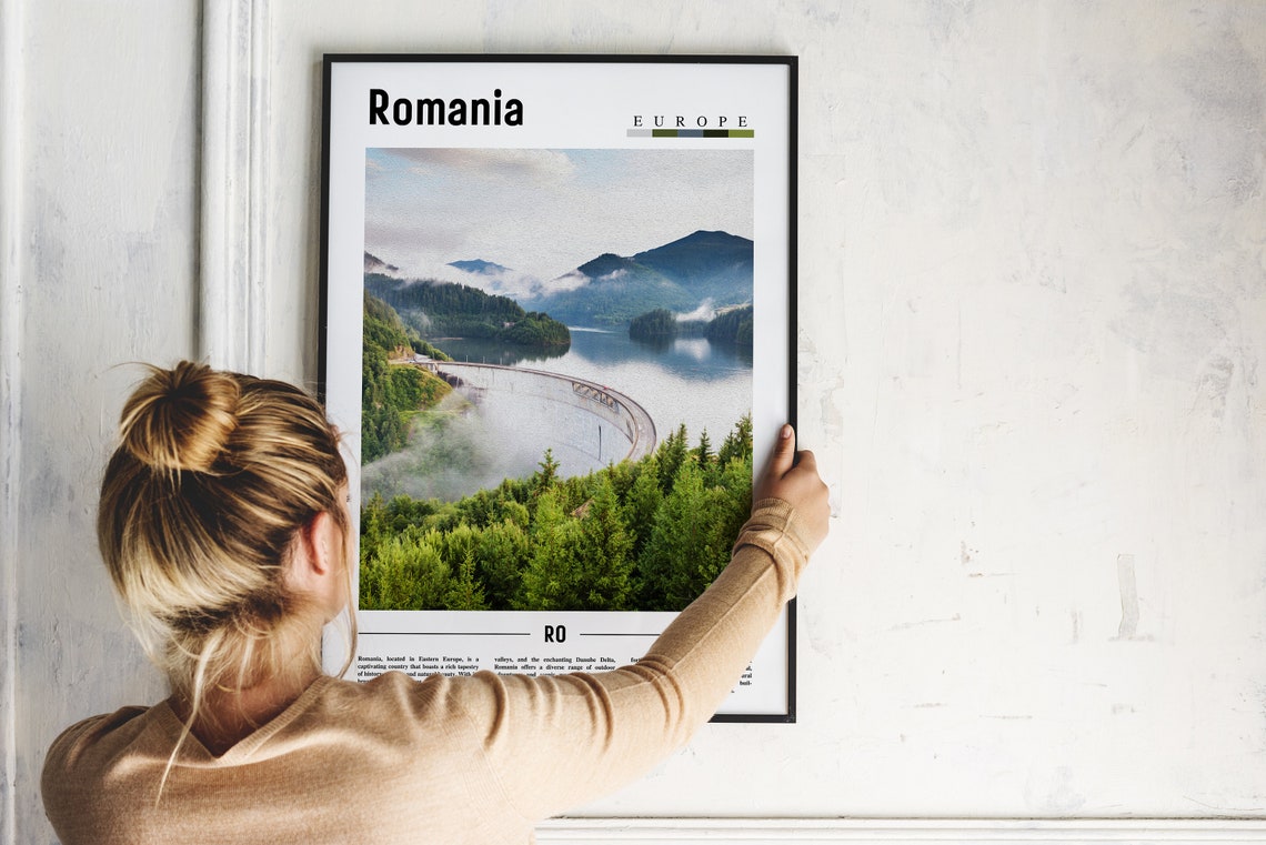 Romania Poster Romania Print Romania Wall Art Europe Photo Europe Poster Europe Print Travel Poster - Image 2