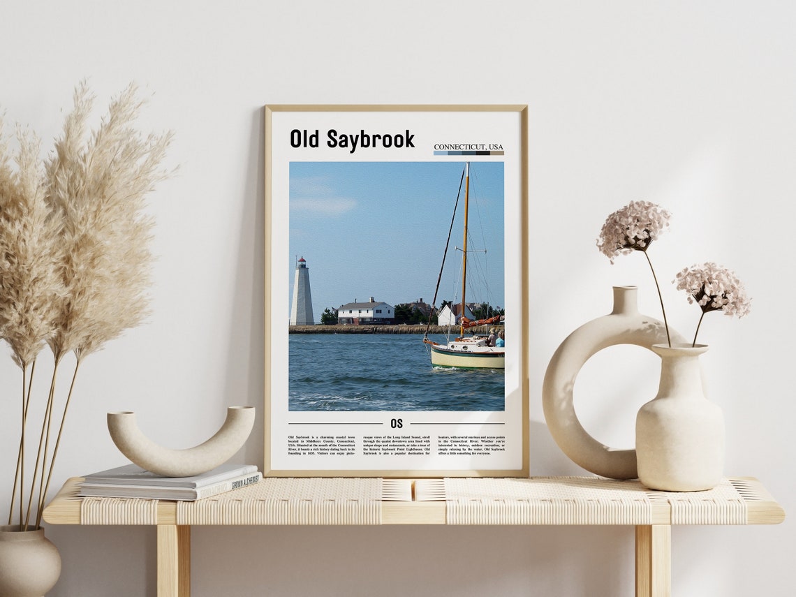 Old Saybrook Poster Old Saybrook Print Old Saybrook Wall Art United States Photo United States Poster United States Print - Image 3