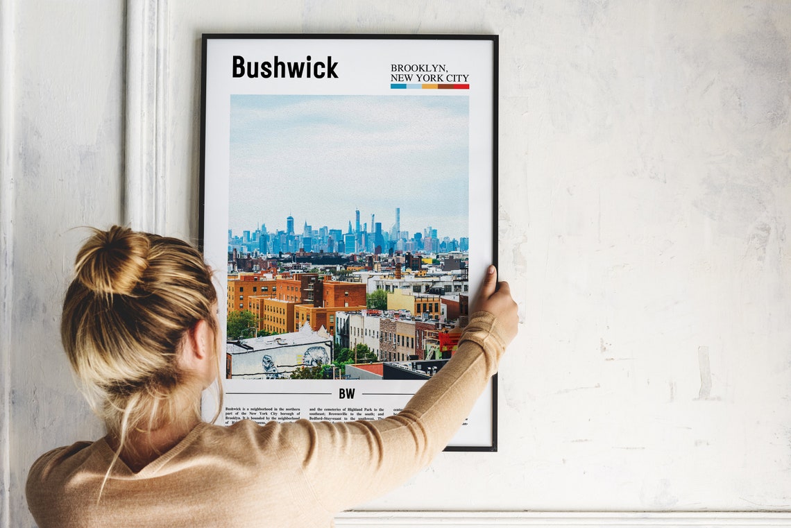 Bushwick Print Bushwick Poster Bushwick Wall Art Oil Painting Poster Colorful City Print City Artwork Travel Artwork Travel Wall Art - Image 2