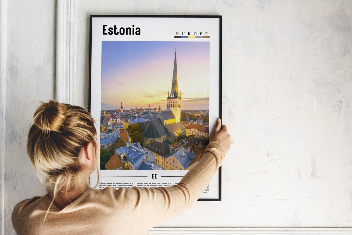Estonia Poster Estonia Print Estonia Wall Art Europe Photo Europe Poster Europe Print Travel Poster - Image 2