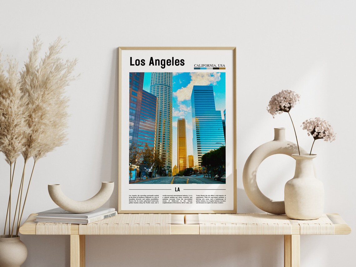 Los Angeles California Downtown Skyscrapers Travel Photo Poster - Image 3