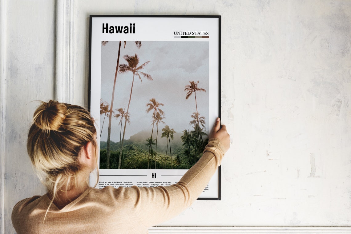 Hawaii Poster Hawaii Print Hawaii Wall Art United States Photo United States Poster United States Print Travel Poster - Image 2