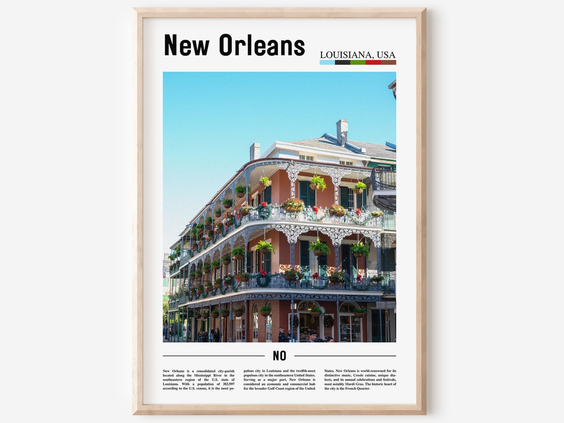 New Orleans Louisiana French Quarter Balcony Architecture Poster