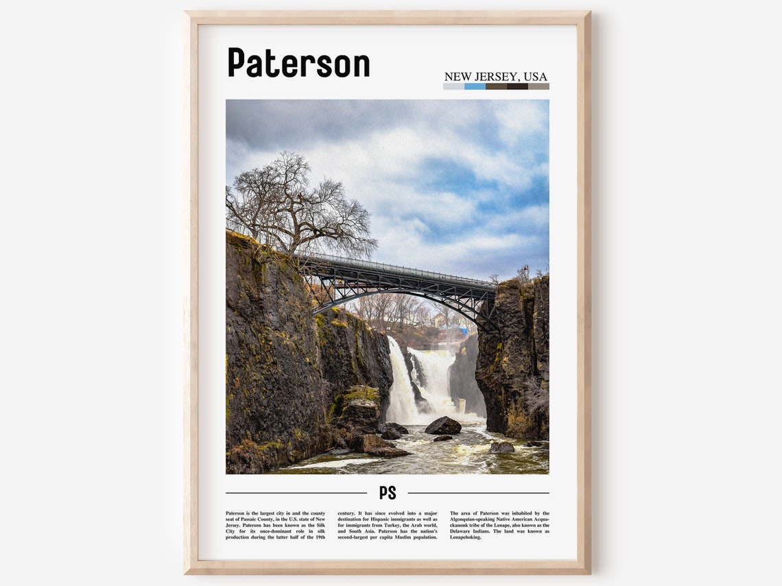 Paterson Poster Paterson Print Paterson Wall Art United States Photo United States Poster United States Print Travel Poster