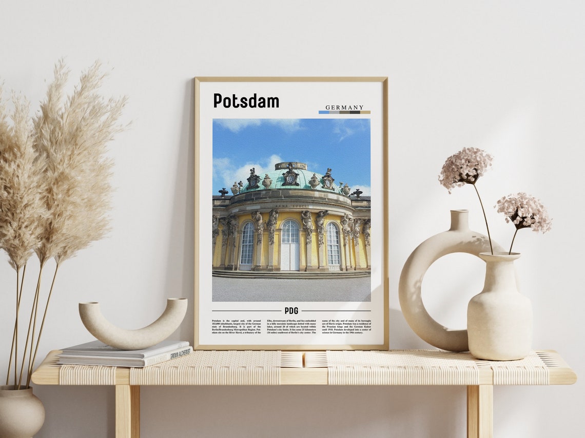 Potsdam Print Potsdam Poster Potsdam Wall Art Minimal Travel Print Minimal City Poster Travel Destination City Print Oil Painting Poster - Image 3