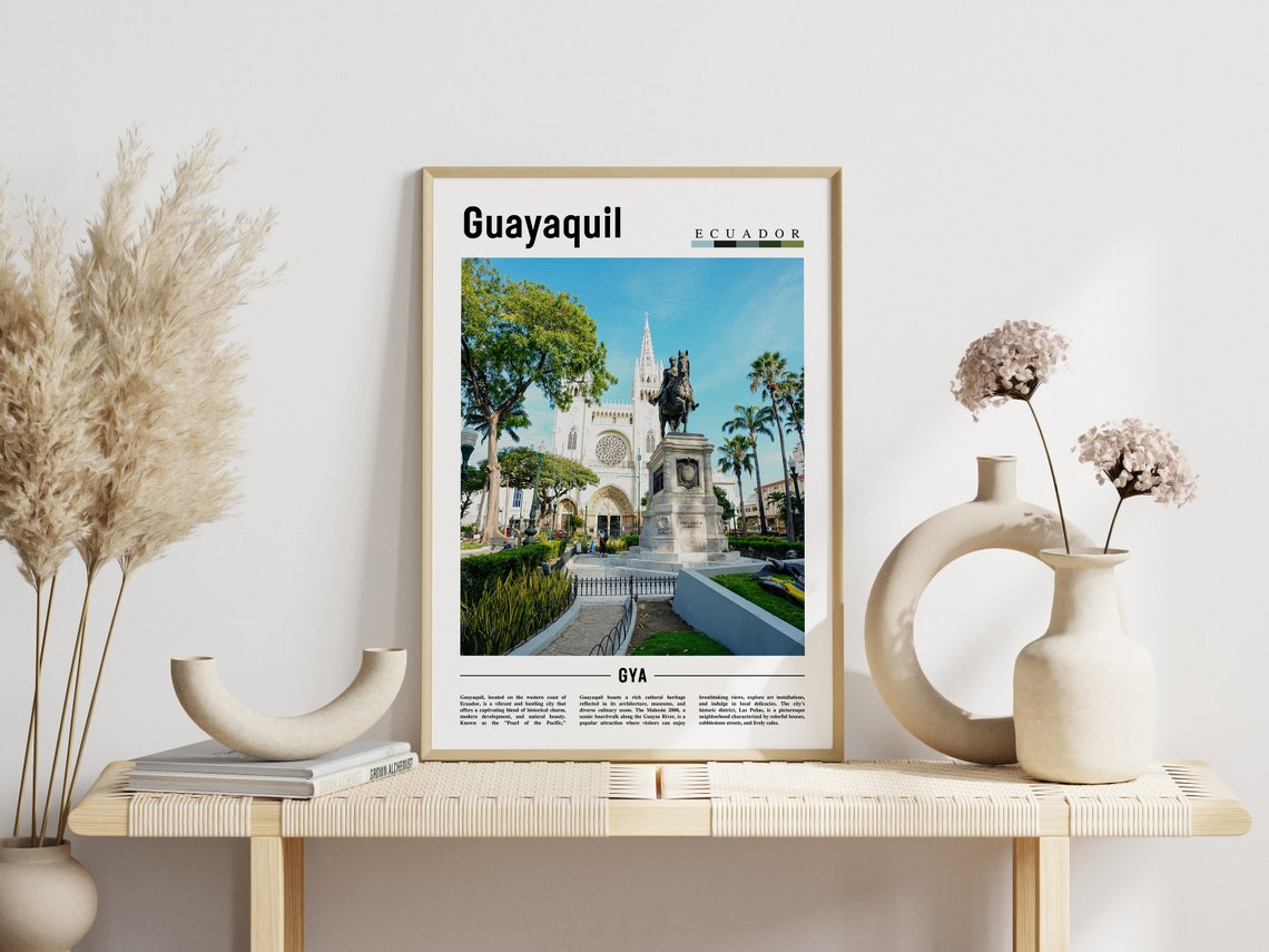 Guayaquil Poster Guayaquil Print Guayaquil Wall Art South America Poster South America Print Travel Poster - Image 3