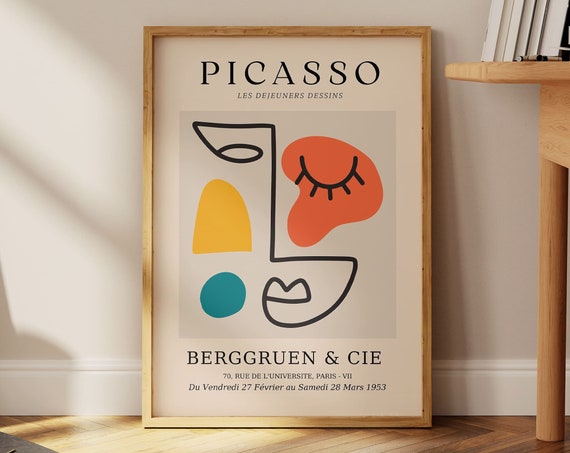 Picasso One Line Drawing Boho Art Print