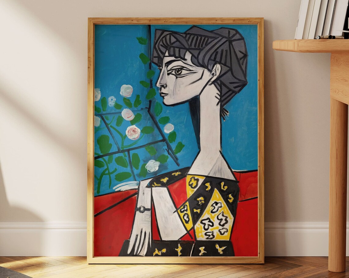 Picasso Jacqueline With Flowers 1954 Art Print