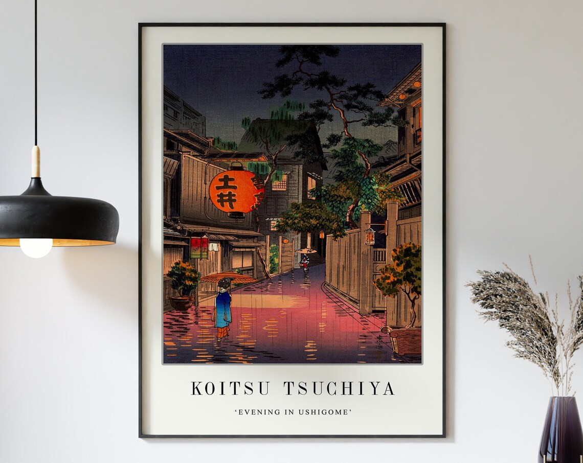 Koitsu Tsuchiya Evening in Ushigome Art Print - Image 3