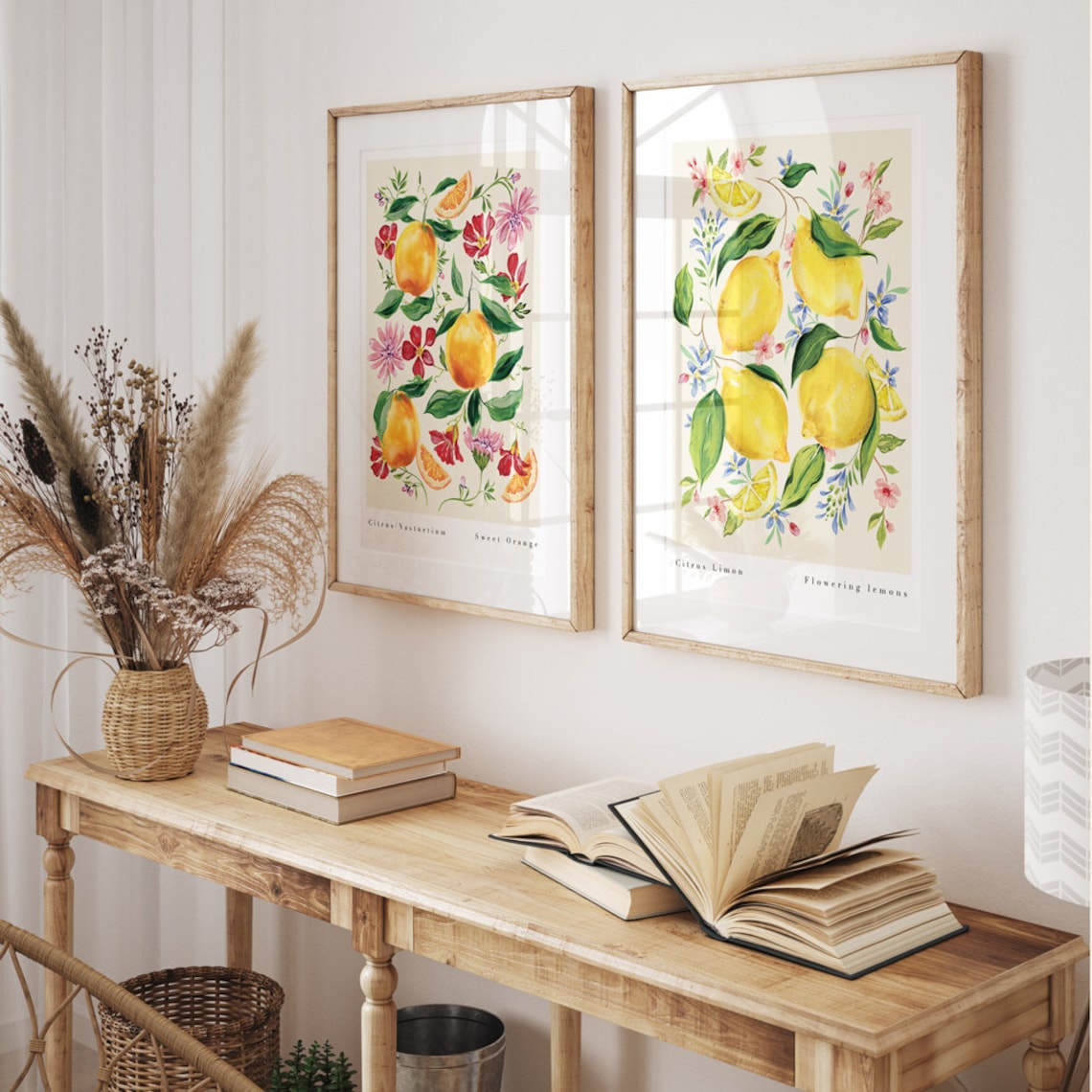 Citrus Lemon Botanical Art Print, Kitchen Decor - Image 2