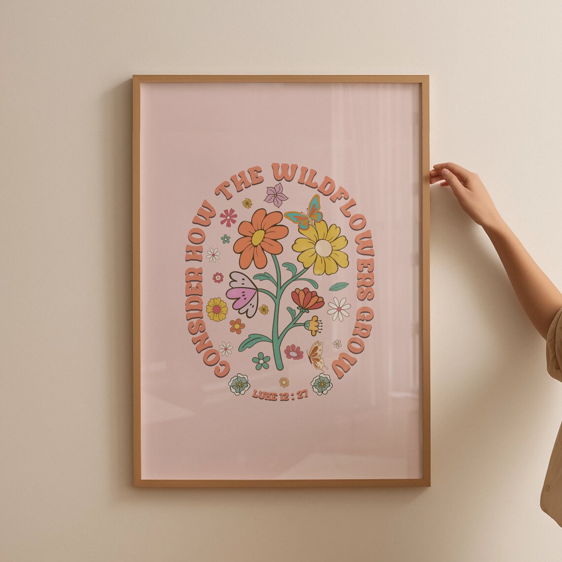 Bible Verse Wall Art Wildflower Quote Print Flower Wall Art Floral Poster Wall Art Bible Wall Art Print Christian Gifts - Image 4