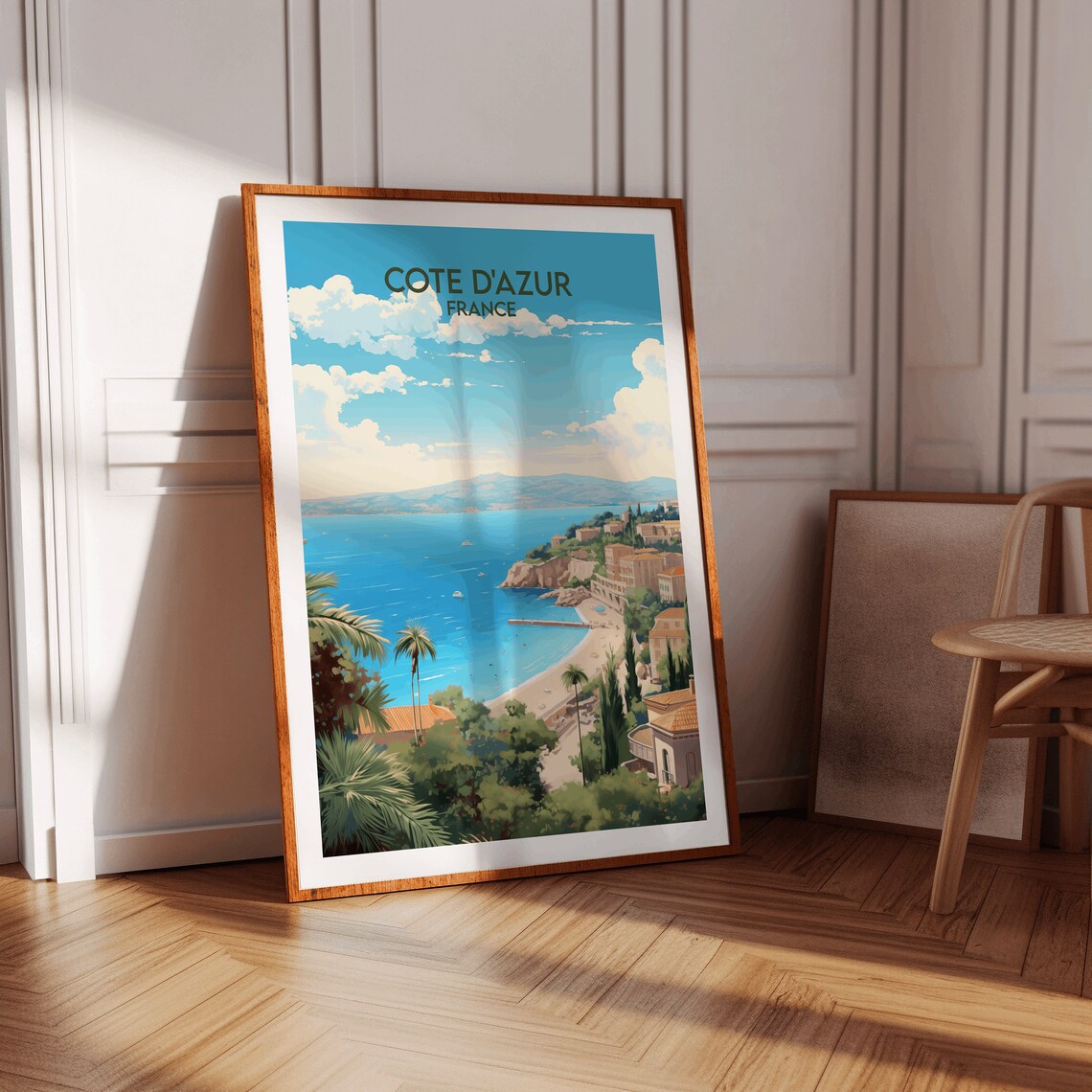 Cote D'Azur France Mediterranean Coast Beach Seaside Travel Poster - Image 2
