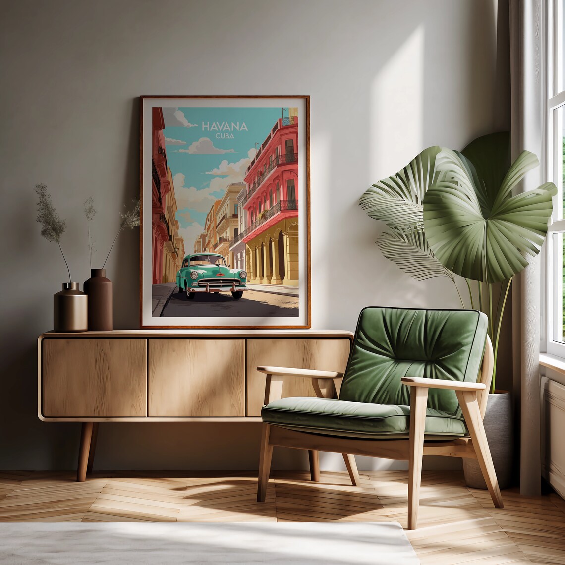 Havana Travel Poster, Cuba Custom Personalised Gift - Image 2