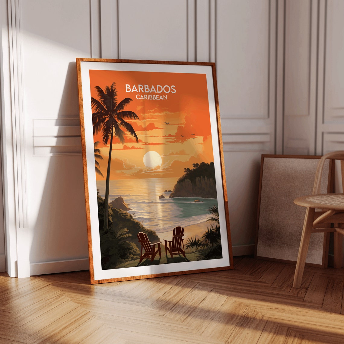 Barbados Travel Print Caribbean Poster Custom Personalised Wedding Birthday Gift - Image 2