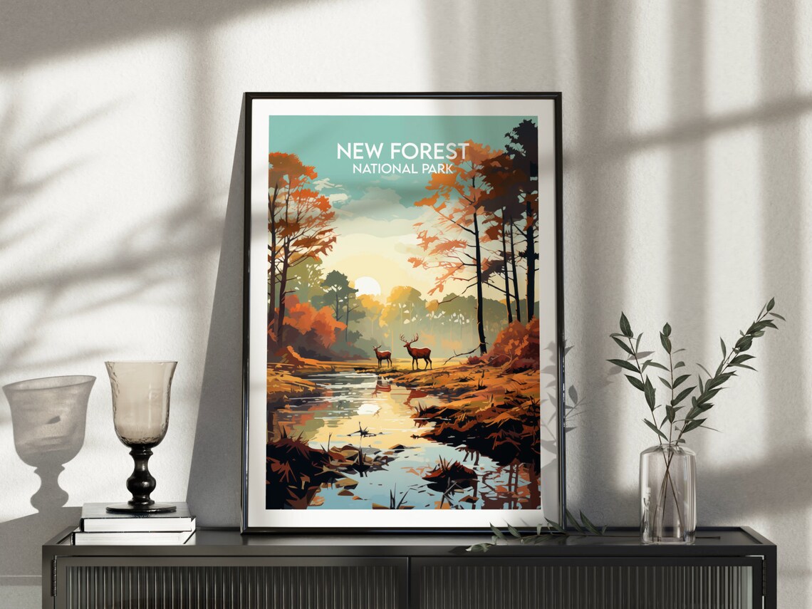 New Forest National Park Travel Print Art Print - Image 4