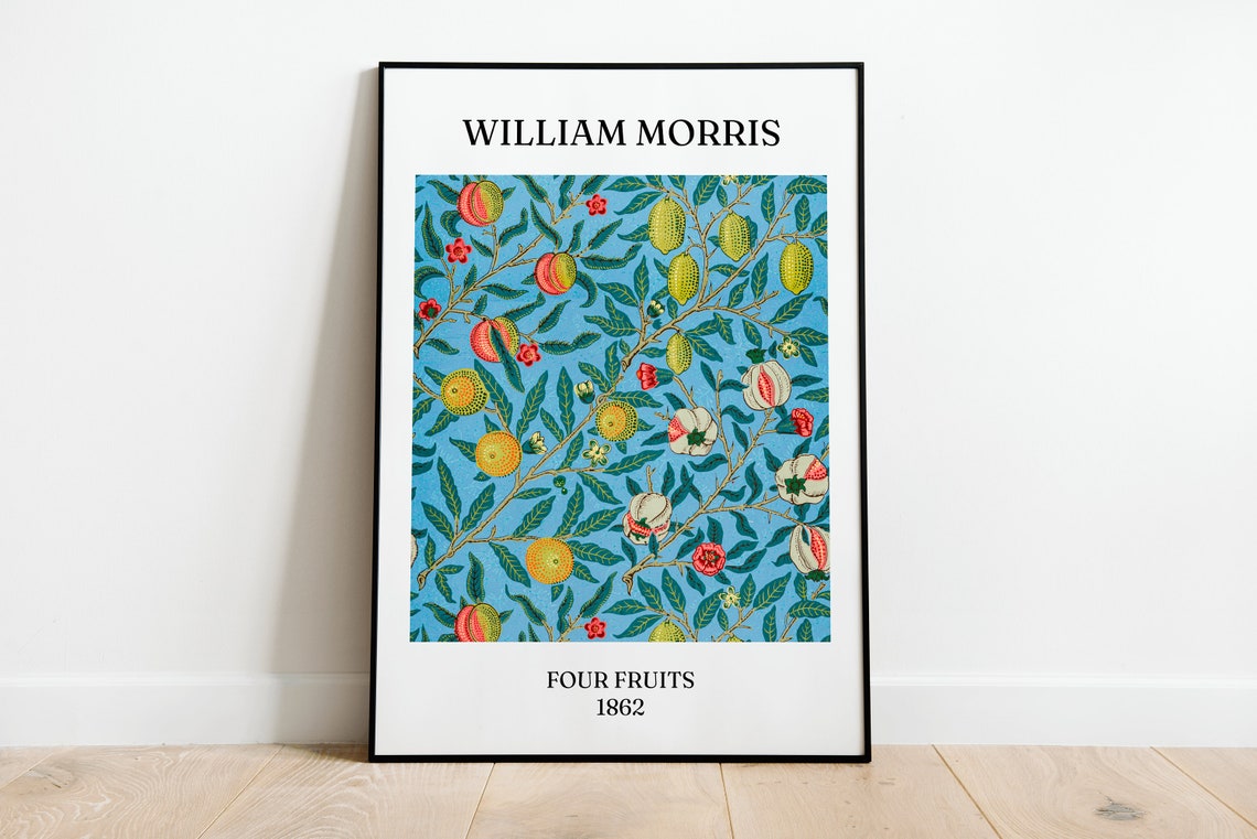 William Morris Four Fruits 1862 Botanical Pattern Art Poster