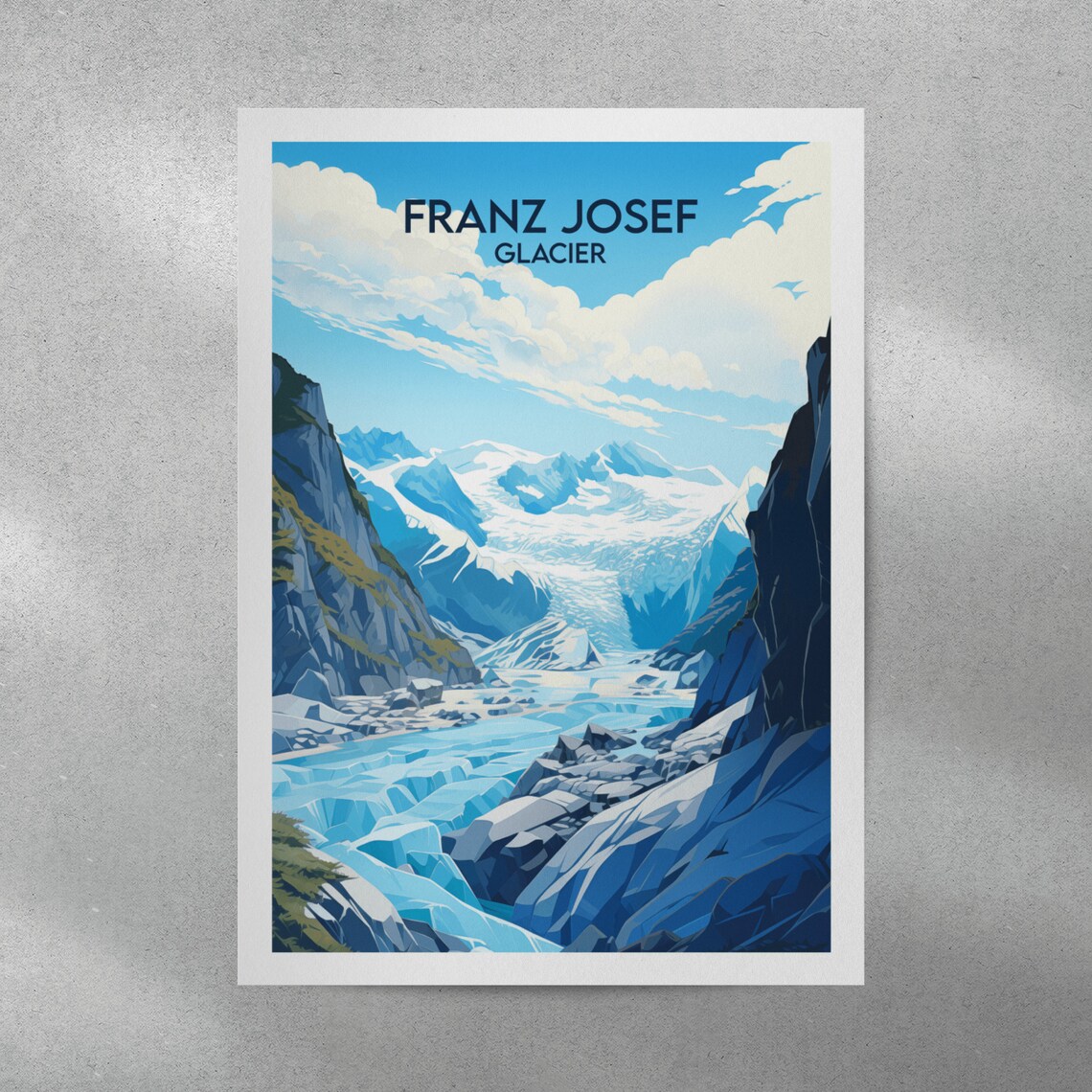 Franz Josef Glacier New Zealand Travel Poster - Image 4