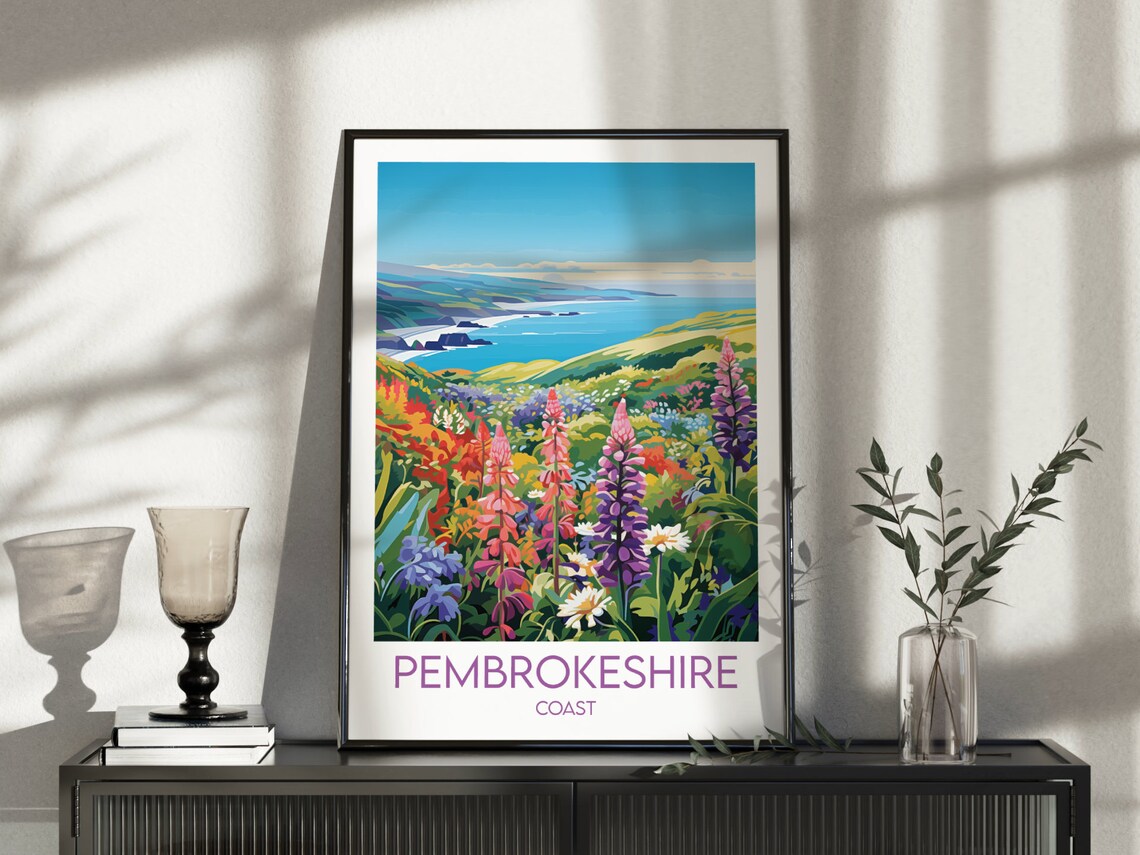 Pembrokeshire National Park Travel Print Poster - Image 3