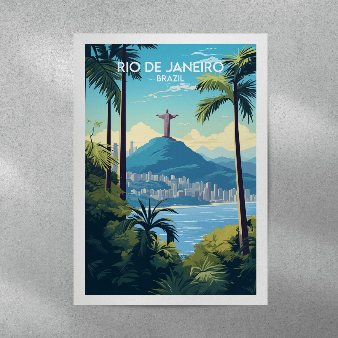 Rio De Janeiro Brazil Christ the Redeemer Corcovado View Poster - Image 3