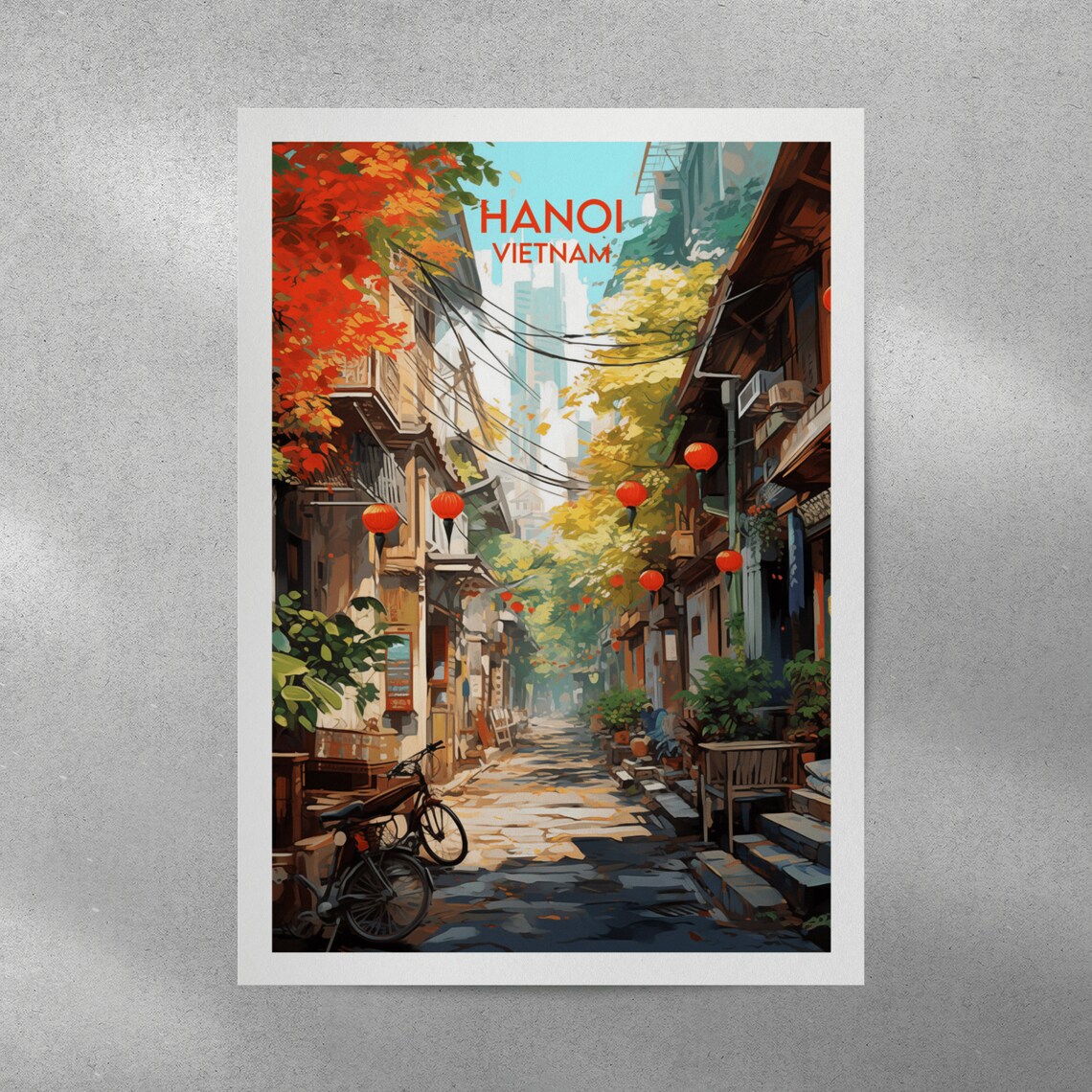 Hanoi Travel Poster, Vietnam Custom Travel Print - Image 3