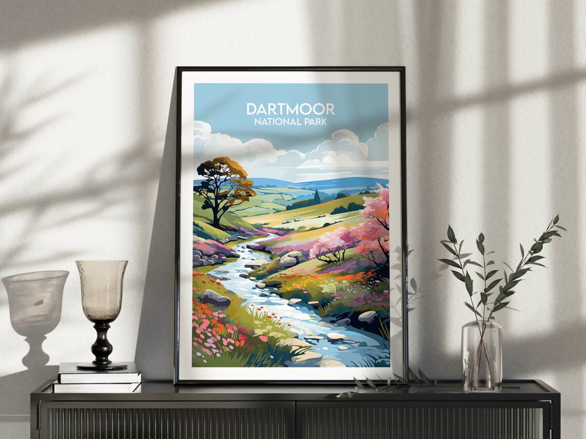 Dartmoor National Park Travel Poster, Devon England - Image 4
