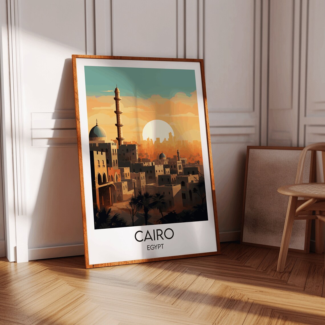 Cairo Travel Print Egypt Poster Custom Personalised Wedding Birthday Gift - Image 2