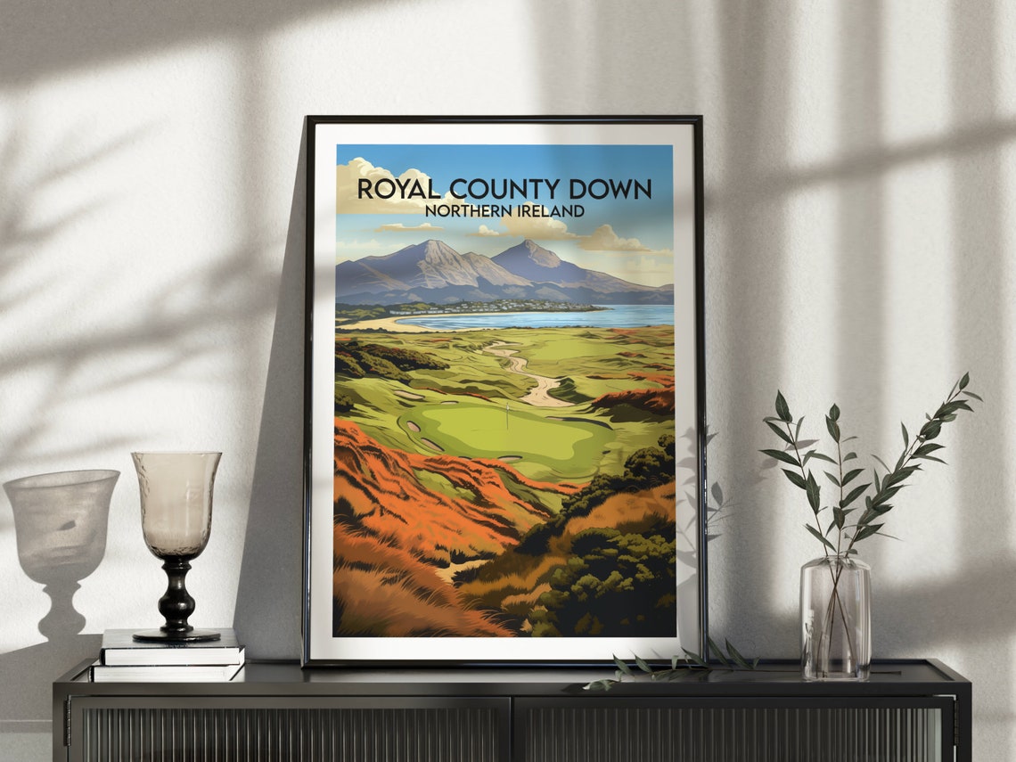 Royal County Down Golf Club Links Mountains Northern Ireland Poster - Image 4