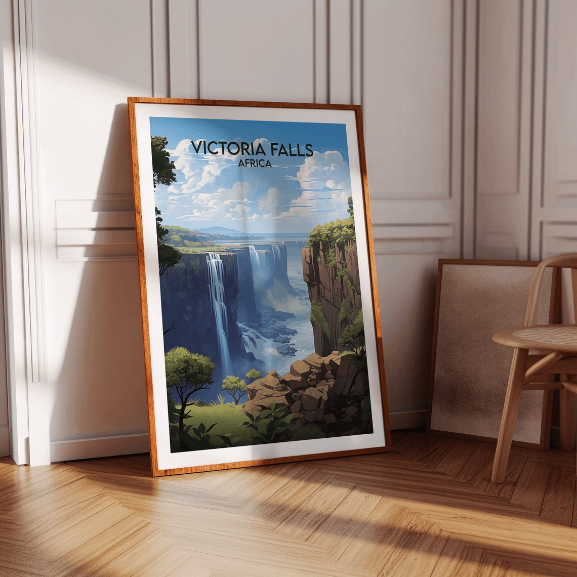 Victoria Falls Africa Waterfall Gorge Cliffs Nature Travel Poster - Image 3
