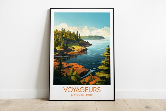 Voyageurs National Park Sunset Pine Shoreline Lake View Poster