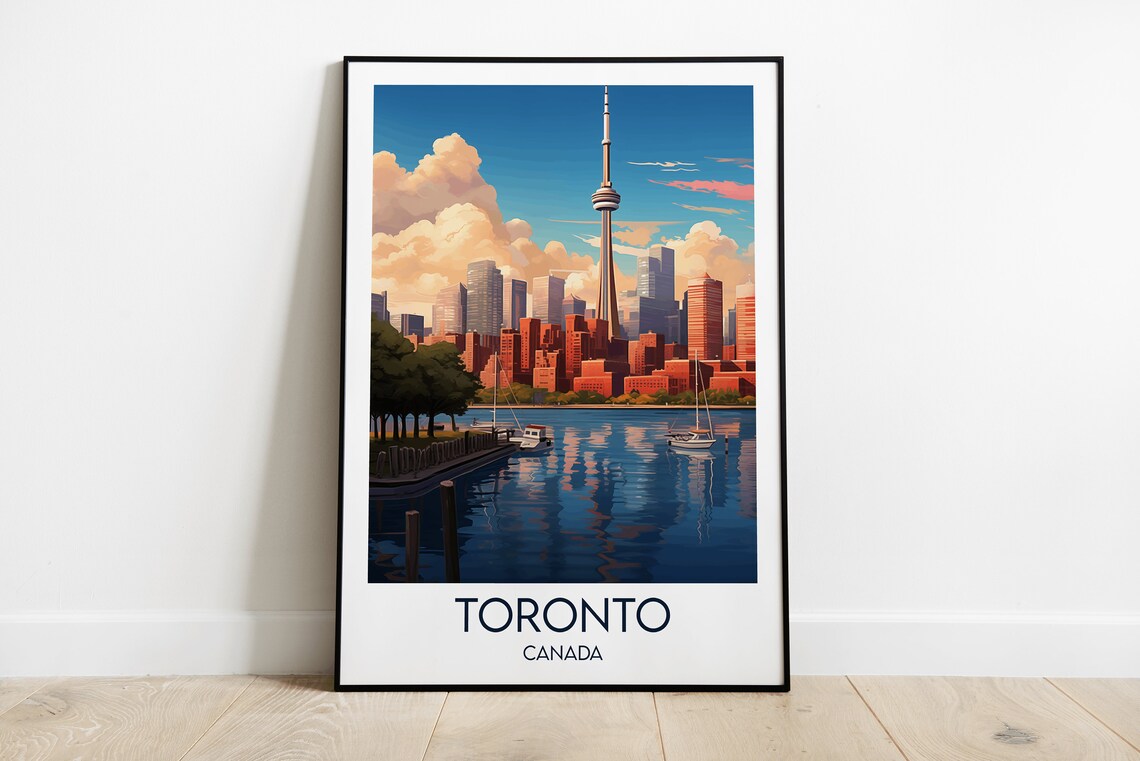 Toronto Travel Poster, Custom Personalised Gift